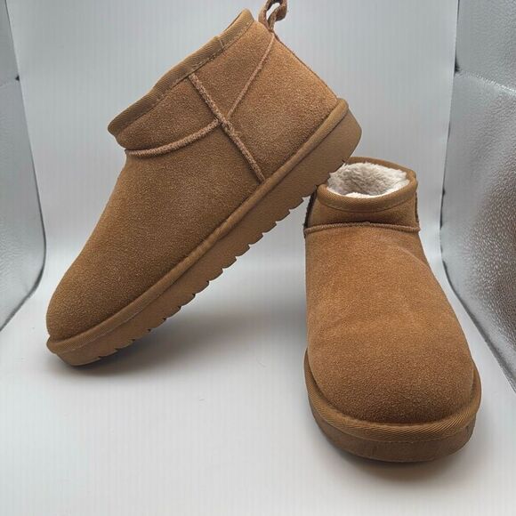 CUSHIONAIRE Women's Hip 2 Genuine SuedeβAnkle Snow Boots SIZE 9.5 CHESTNUT PREOW - Picture 5 of 7